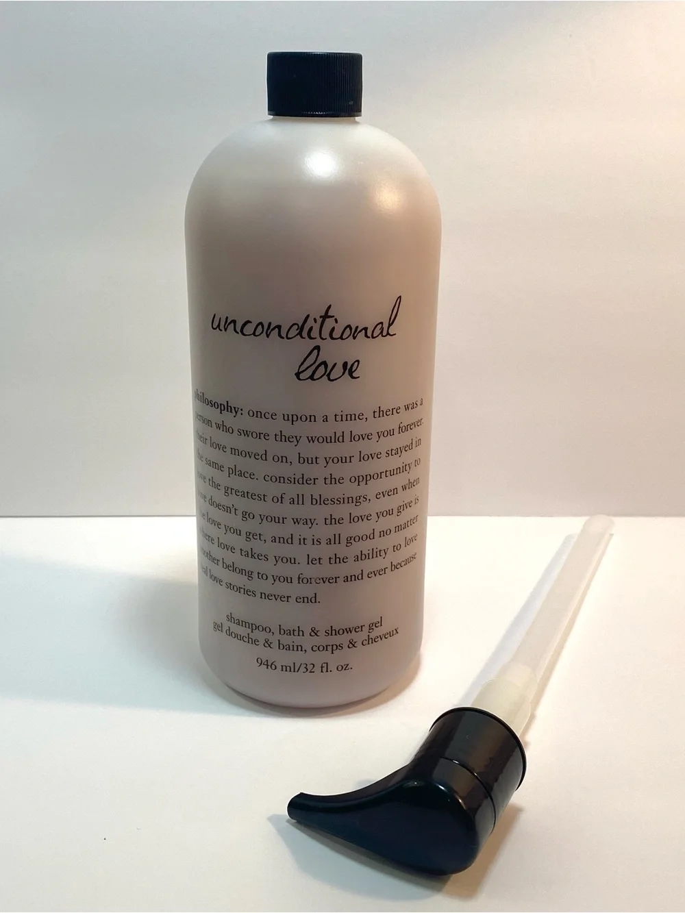 New Sealed Philosophy Unconditional Love 32 oz Shampoo Bath & Shower Gel + Pump